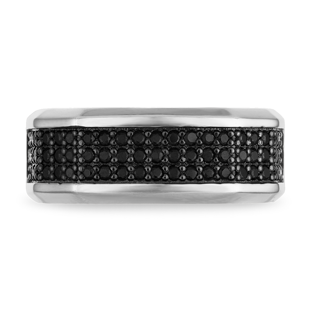 Bulova Icon 0.75 cttw Black Diamonds Mens Sterling Silver BVR1031-WSAA