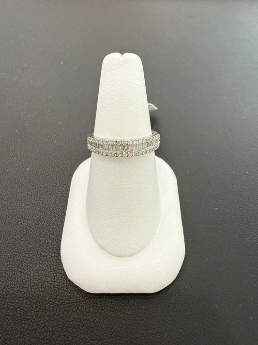 0.50ctw Baguette Diamond Womens Wedding Band 10k White Gold