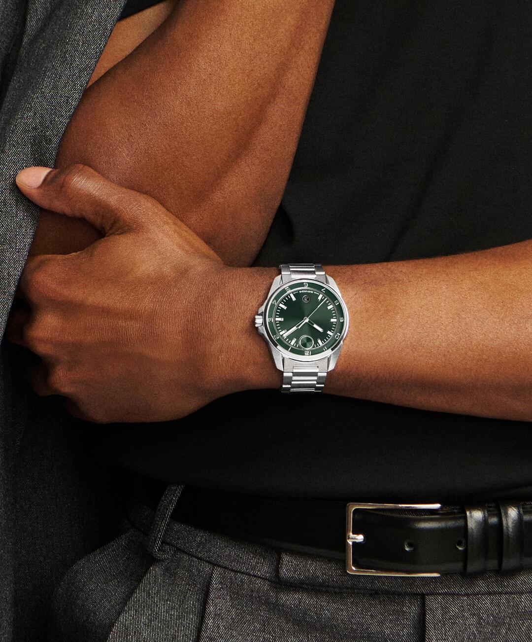 Movado Bold Verso S Green Dial Mens Watch 3601390