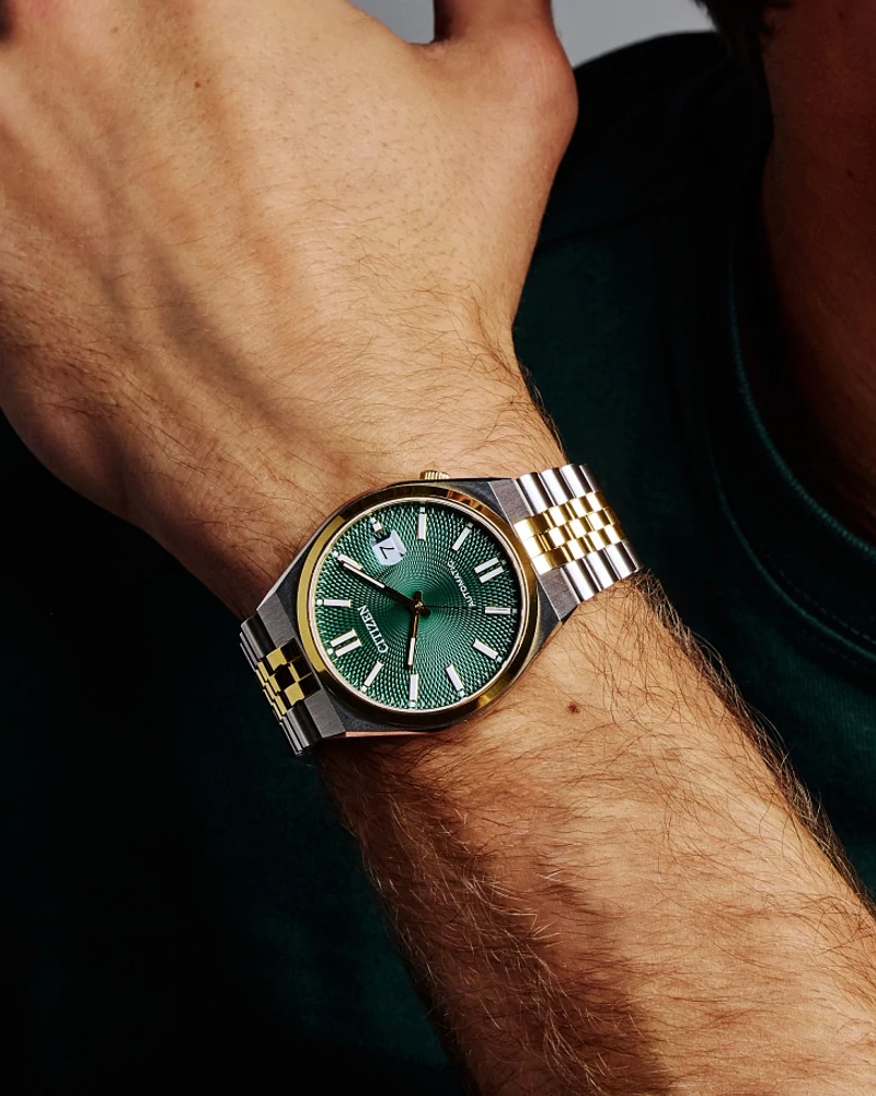 Citizen Tsuyosa 60 Automatic Green Dial Men's Watch NK0024-54X