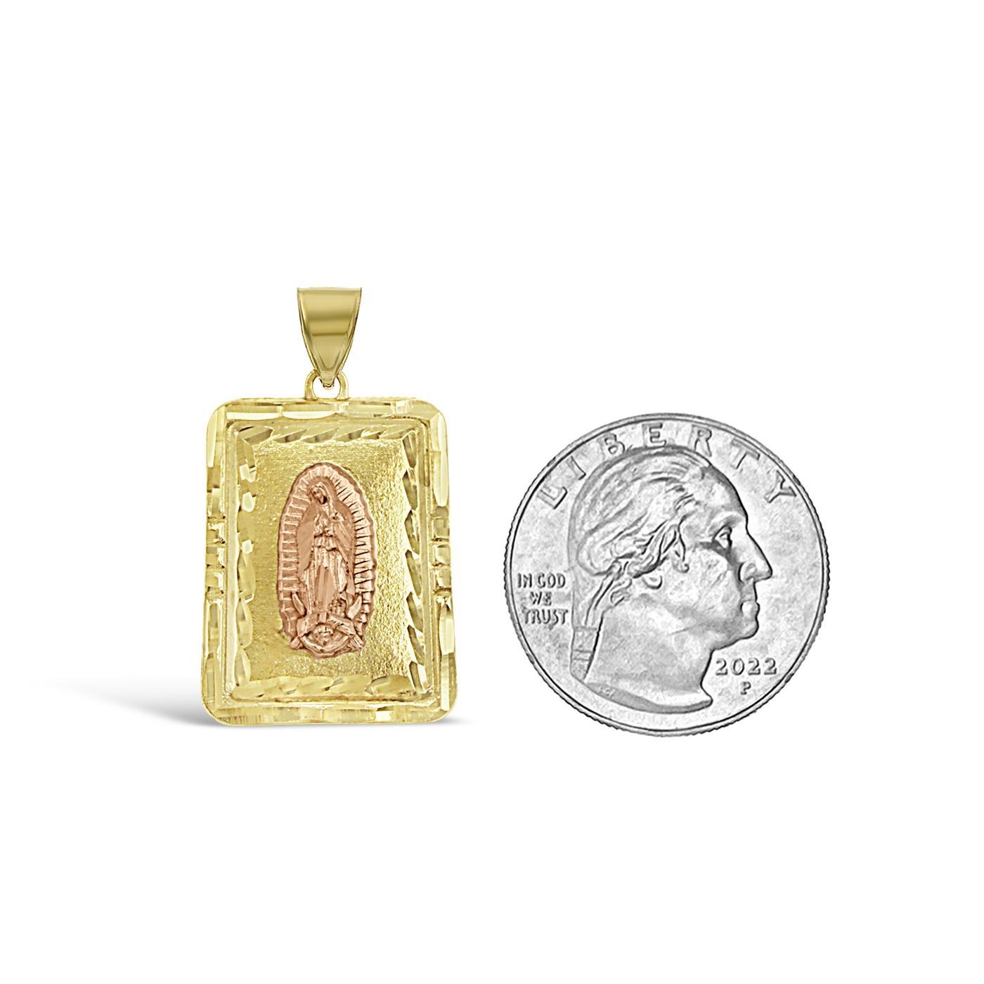 10K Gold Our Lady of Guadalupe Virgin Mary Pendant