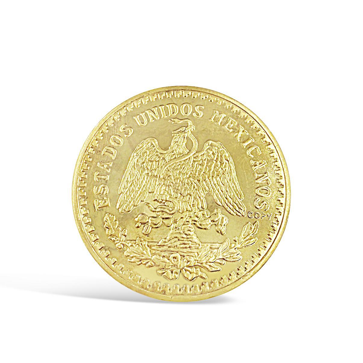 Real 14k Gold Solid 1947 Mexican Centenario 50 Pesos Coin