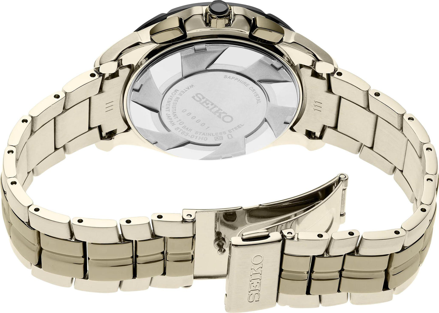 Seiko Coutura Chronograph Men's Gold Tone Watch SSB440