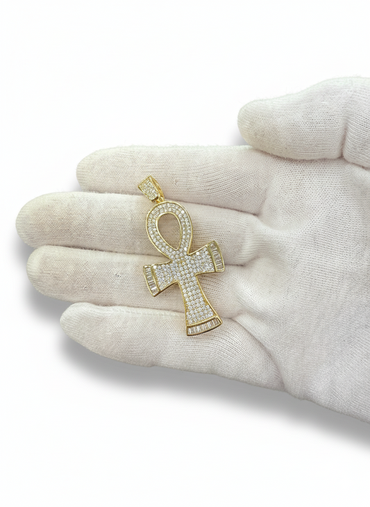 Egyptian Ankh Cross Pendant 925 Sterling Silver