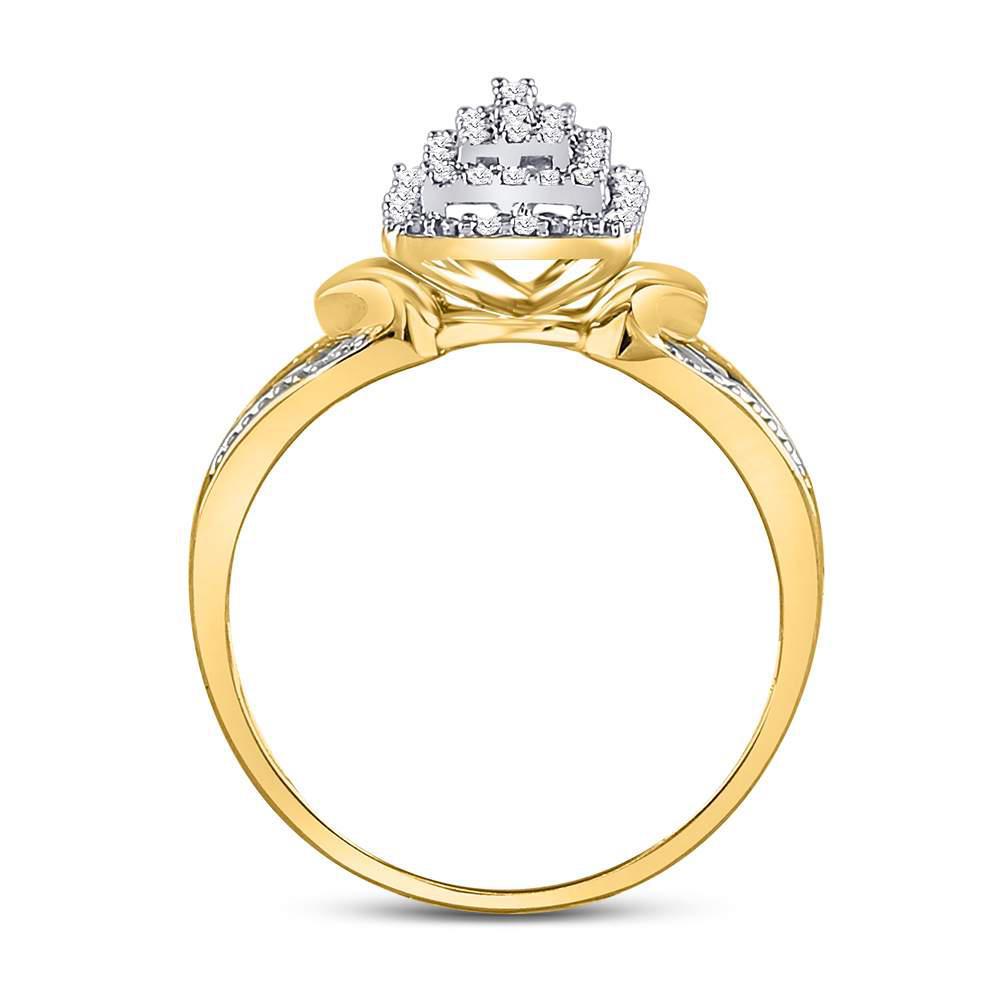 1/6cttw Diamond Ring 10k Yellow Gold 104028