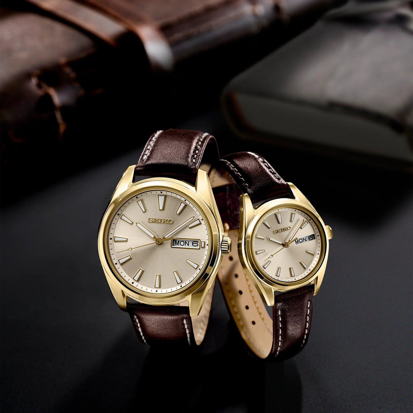 Seiko Essentials Champagne Dial Mens Watch SUR450