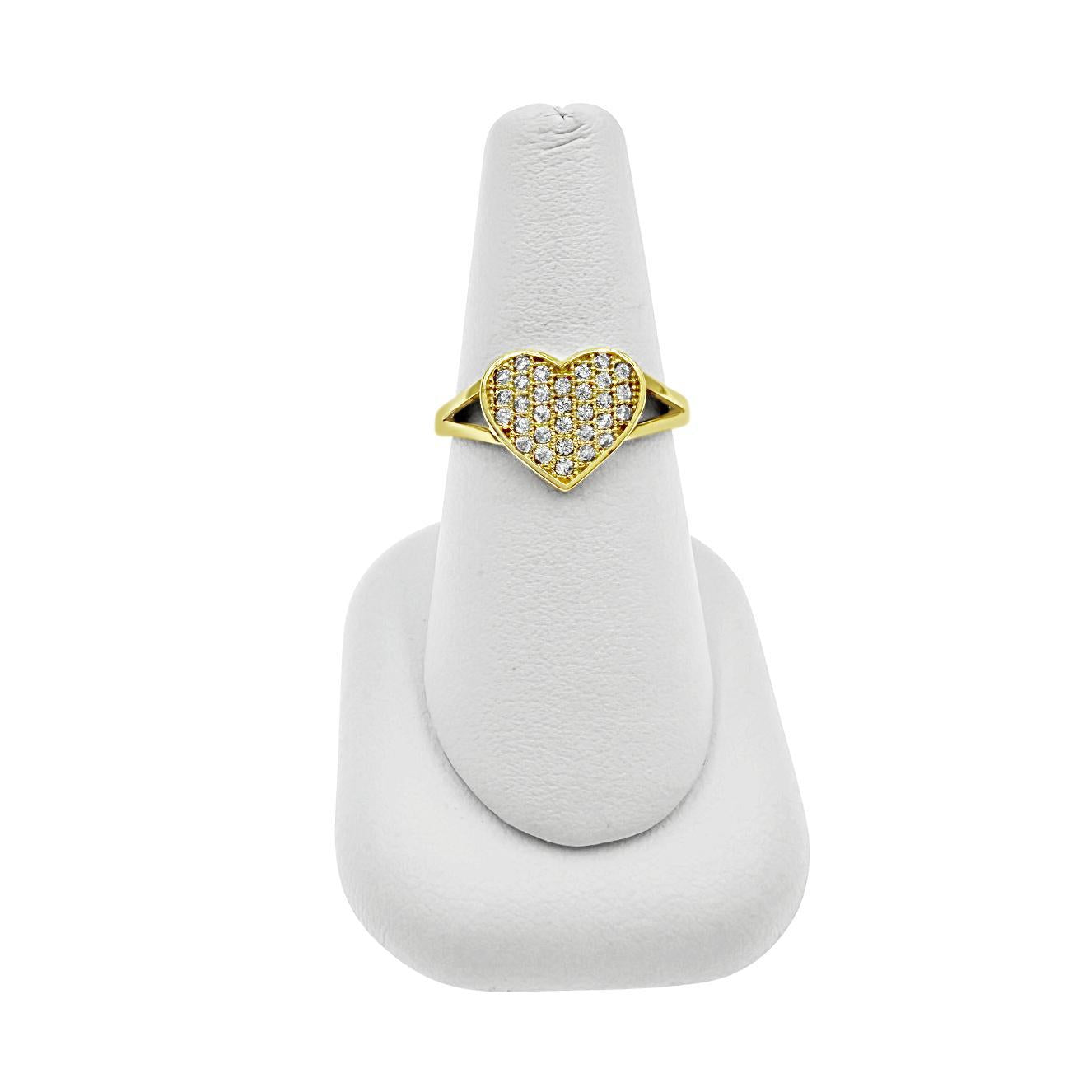 14k Yellow Gold Heart Ring