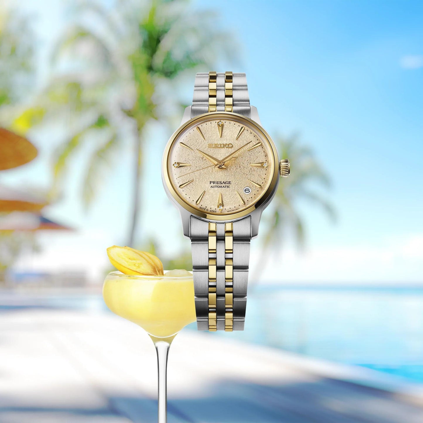 Seiko Presage Cocktail Time Diamond Mens Automatic Watch SRPL64