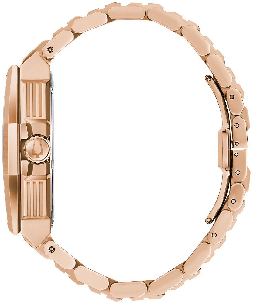 Bulova Precisionist Series X Rose Gold Tone Diamond Mens Watch 97D129