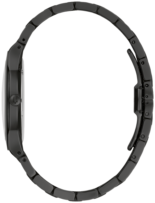 Bulova Millennia Black Stainless Steel Mens Watch 98A313