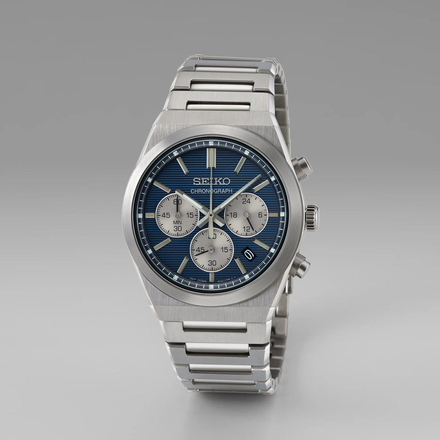 SEIKO Essential Chronograph Blue Dial Mens Watch SSB453