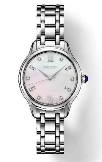Seiko Diamond Quartz Mother-of-Pearl Dial Womens Watch SRZ537