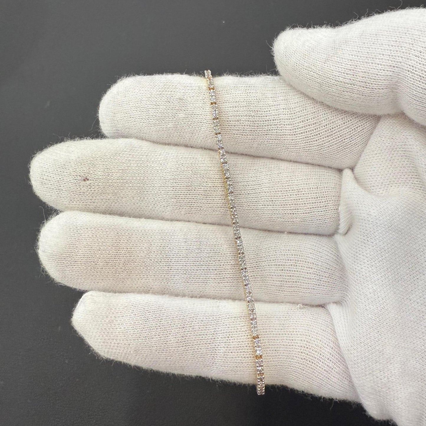1 cttw Round Diamond Tennis Bracelet 14k Yellow Gold