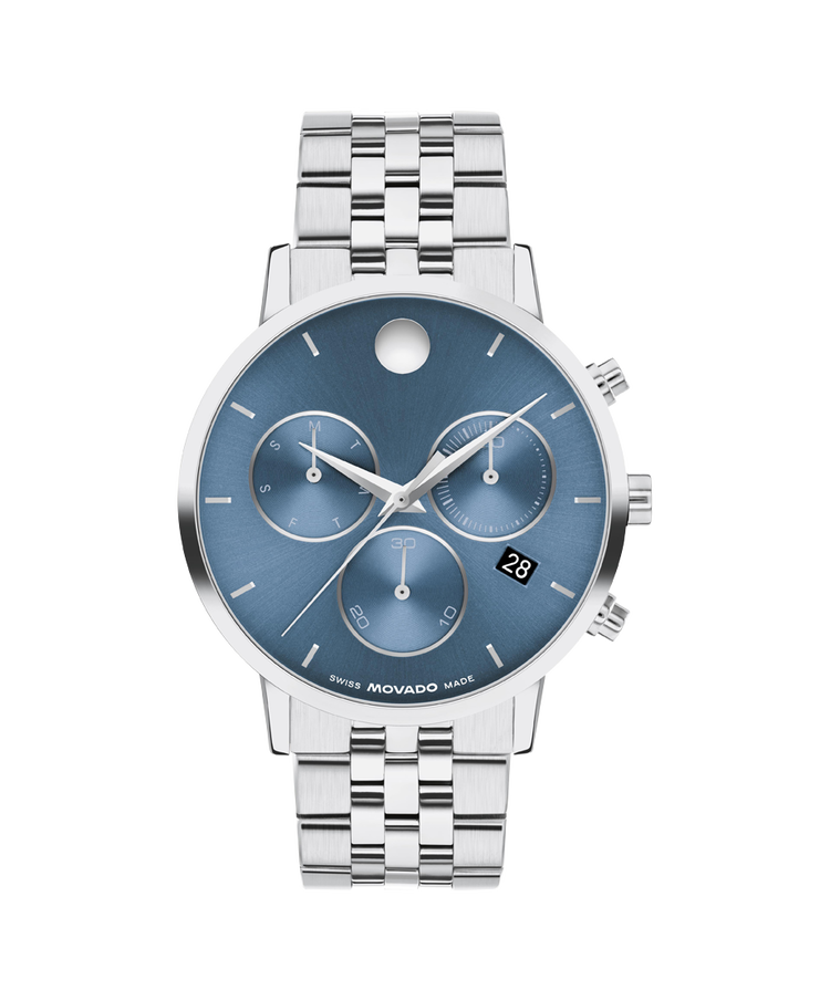 Movado Museum Classic Mens Blue Dial Watch 0607998