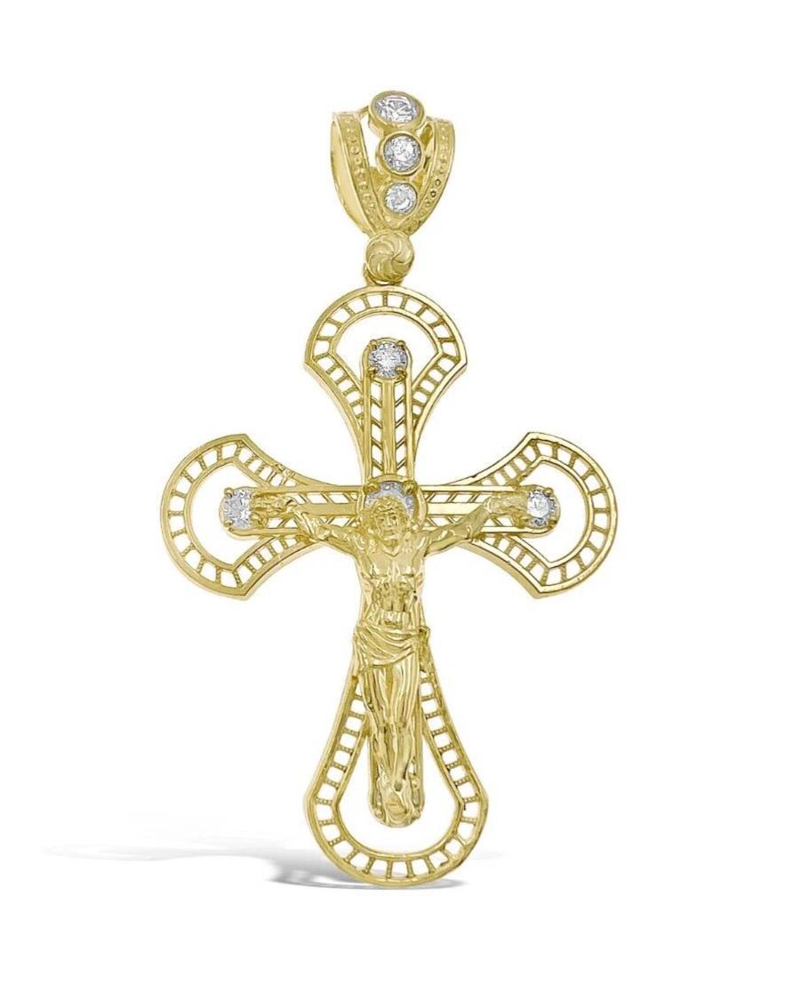 10k Yellow Gold Cross Pendant 100589