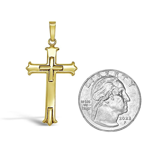 Cross Pendant Charm 925 Sterling Silver