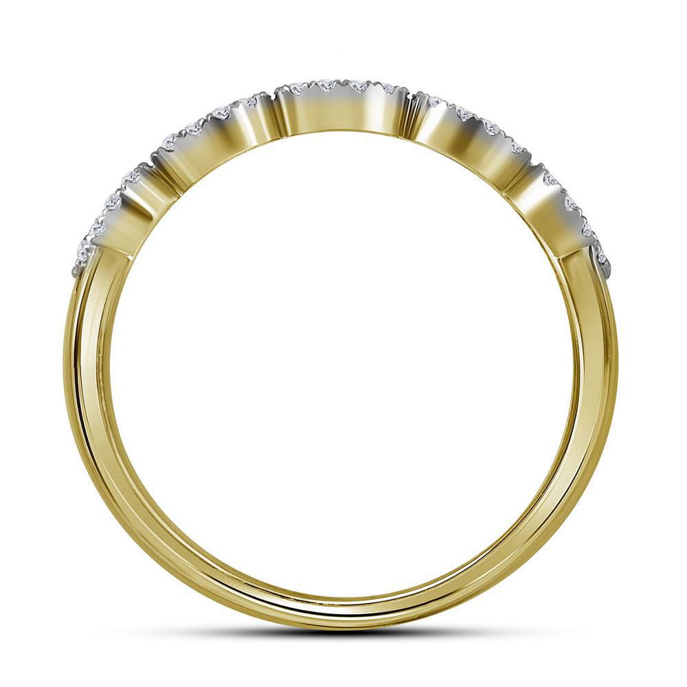 0.97ctw Princess Diamond Square Bridal Wedding Ring Band Set 14k Yellow Gold