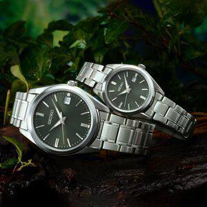 Seiko Essentials Green Dial Mens Watch SUR527