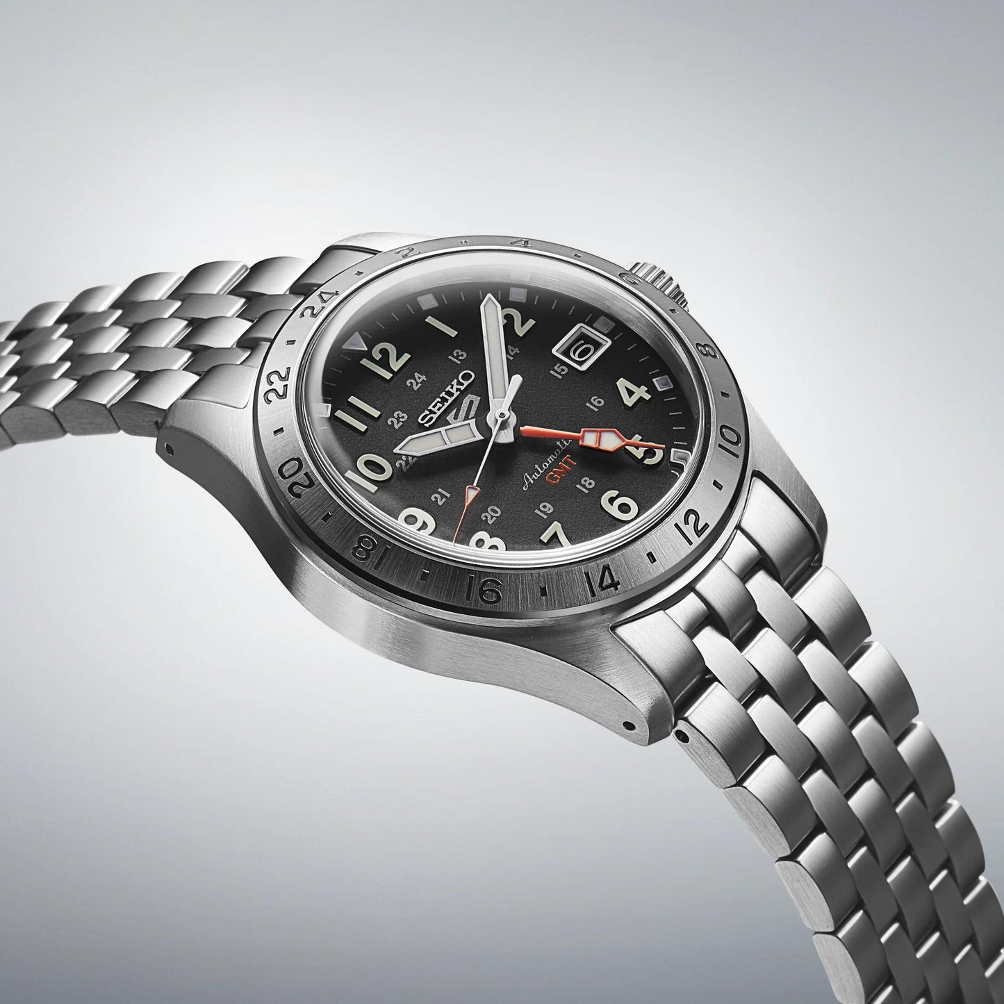 Seiko 5 Sports Field GMT Series Black Dial Watch SSK023