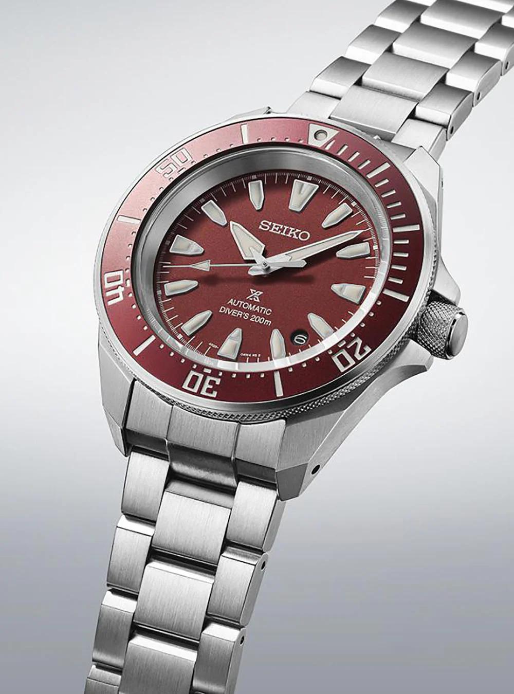 Seiko Prospex Samurai Diver Automatic Red Dial Watch SRPL11