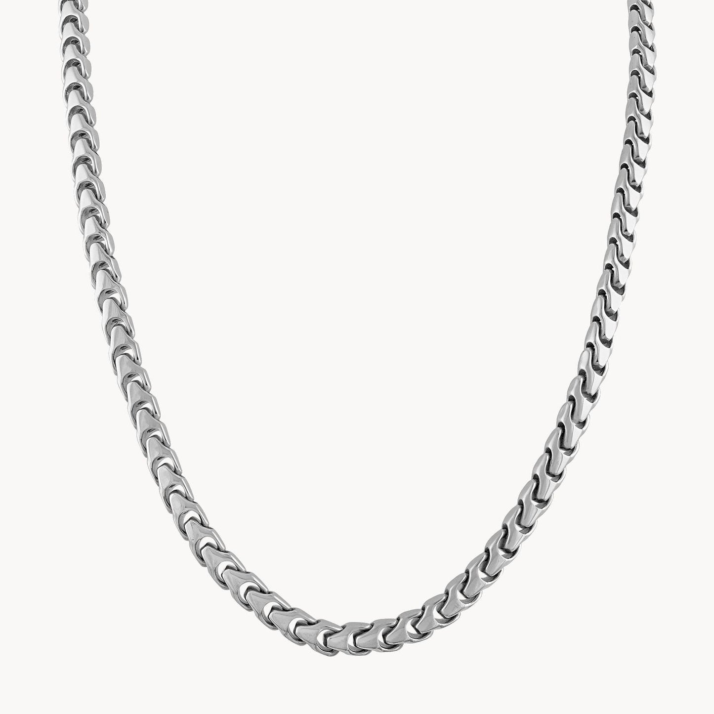 Bulova Link Stainless Steel Mens 6mm Chain Necklace BVC1057-NSTNA