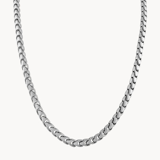 Bulova Link Stainless Steel Mens 6mm Chain Necklace BVC1057-NSTNA