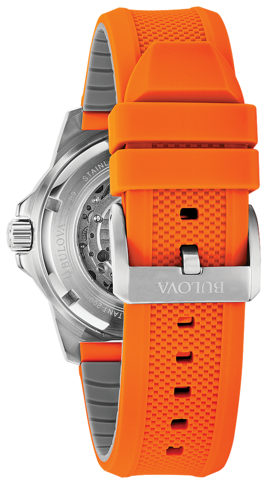 BULOVA Marine Star Orange Mens Watch 98A226