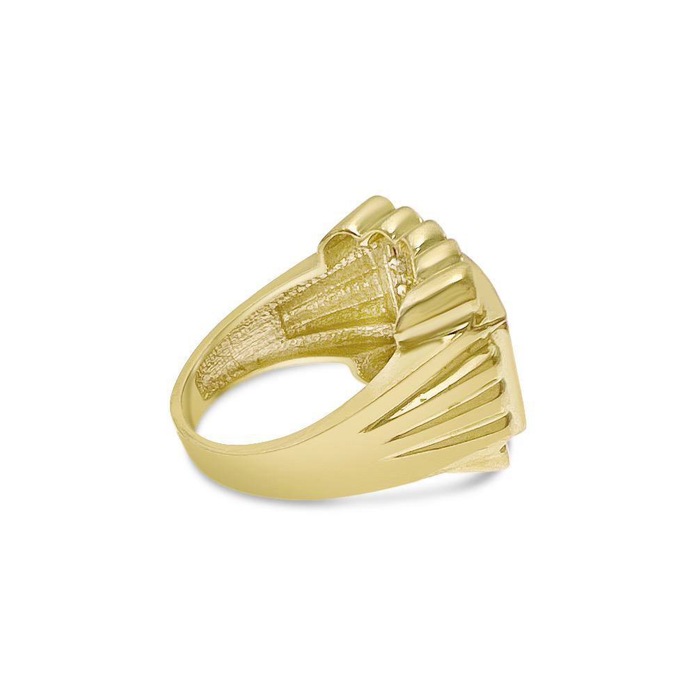 Last Supper Mens Signet Ring 10k Yellow Gold Band