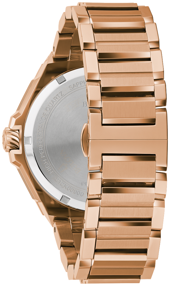 Bulova Precisionist Series X Rose Gold Tone Diamond Mens Watch 97D129