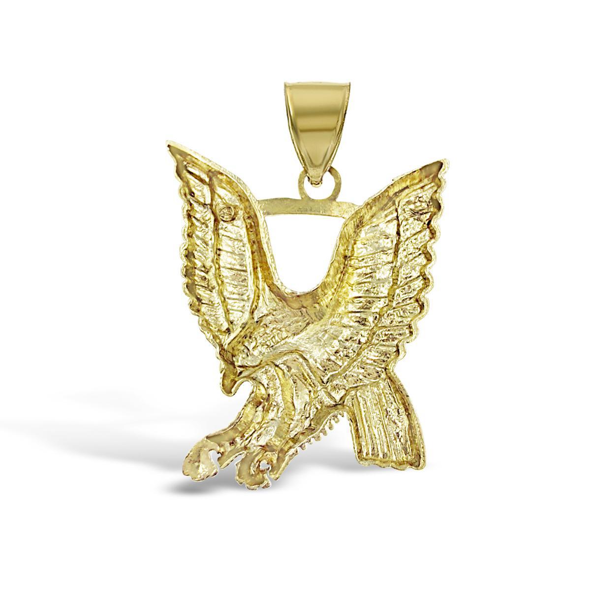 10k Yellow Gold Eagle Pendant Charm