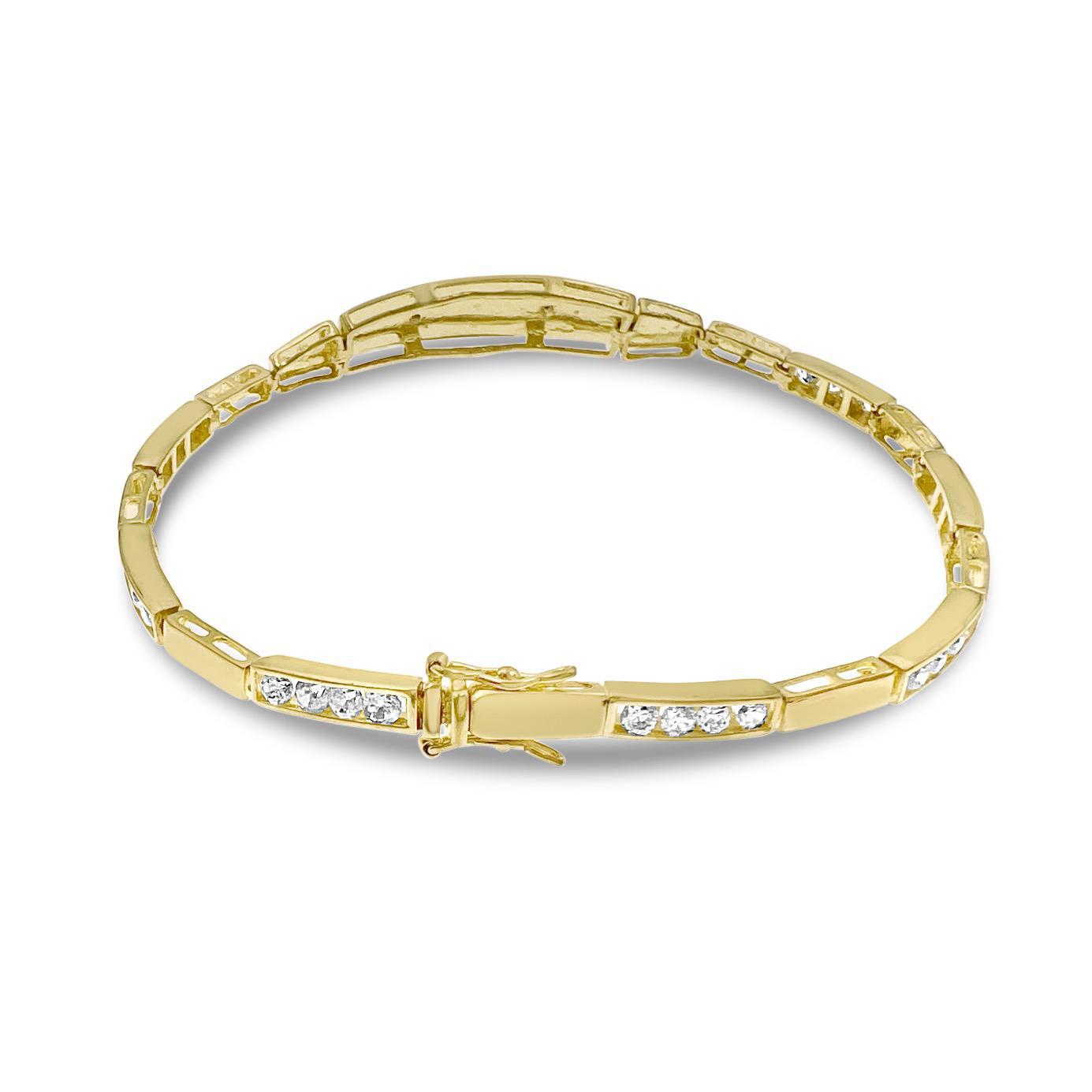 Turtle Bracelet 10k Gold Bar Link Chain Tri Color