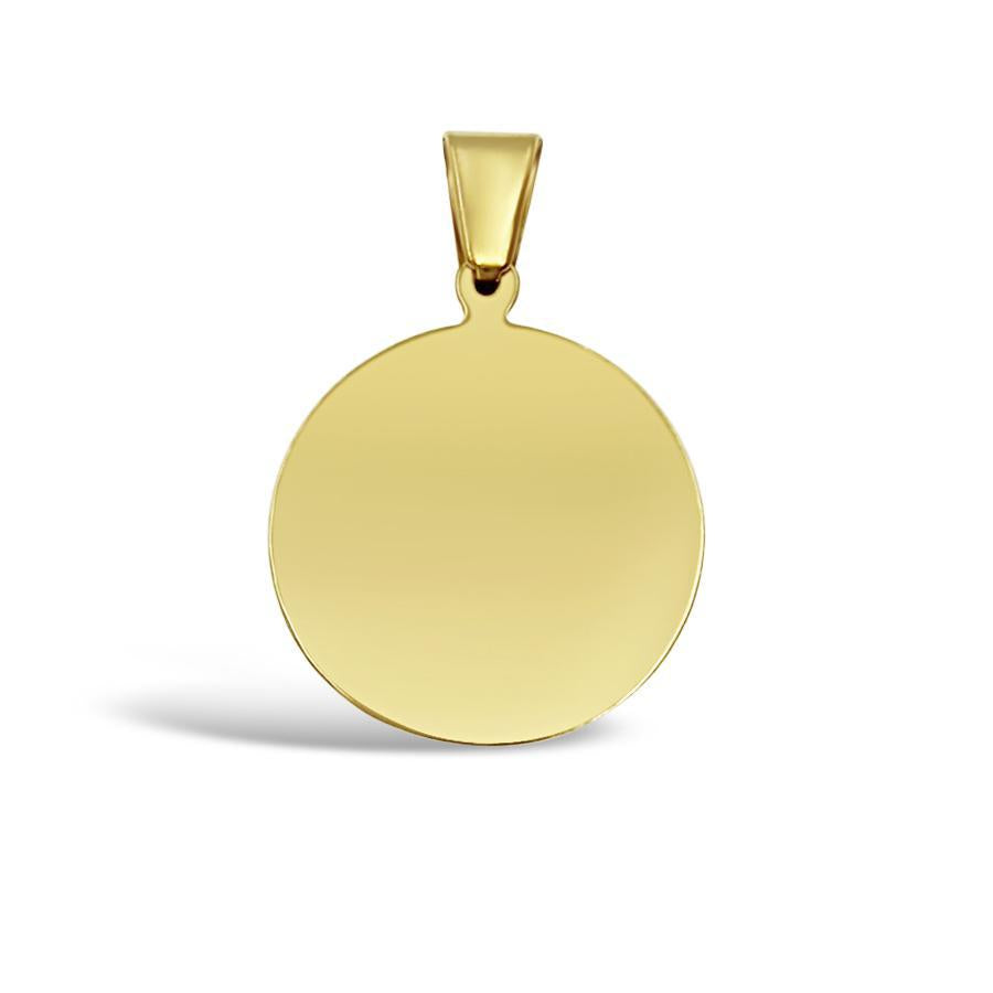 14k Yellow Gold Gemini Pendant Zodiac Star Sign Charm 1.5 inch