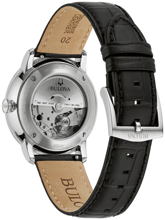 Bulova Hudson Automatic Black Dial Mens Watch 96B441