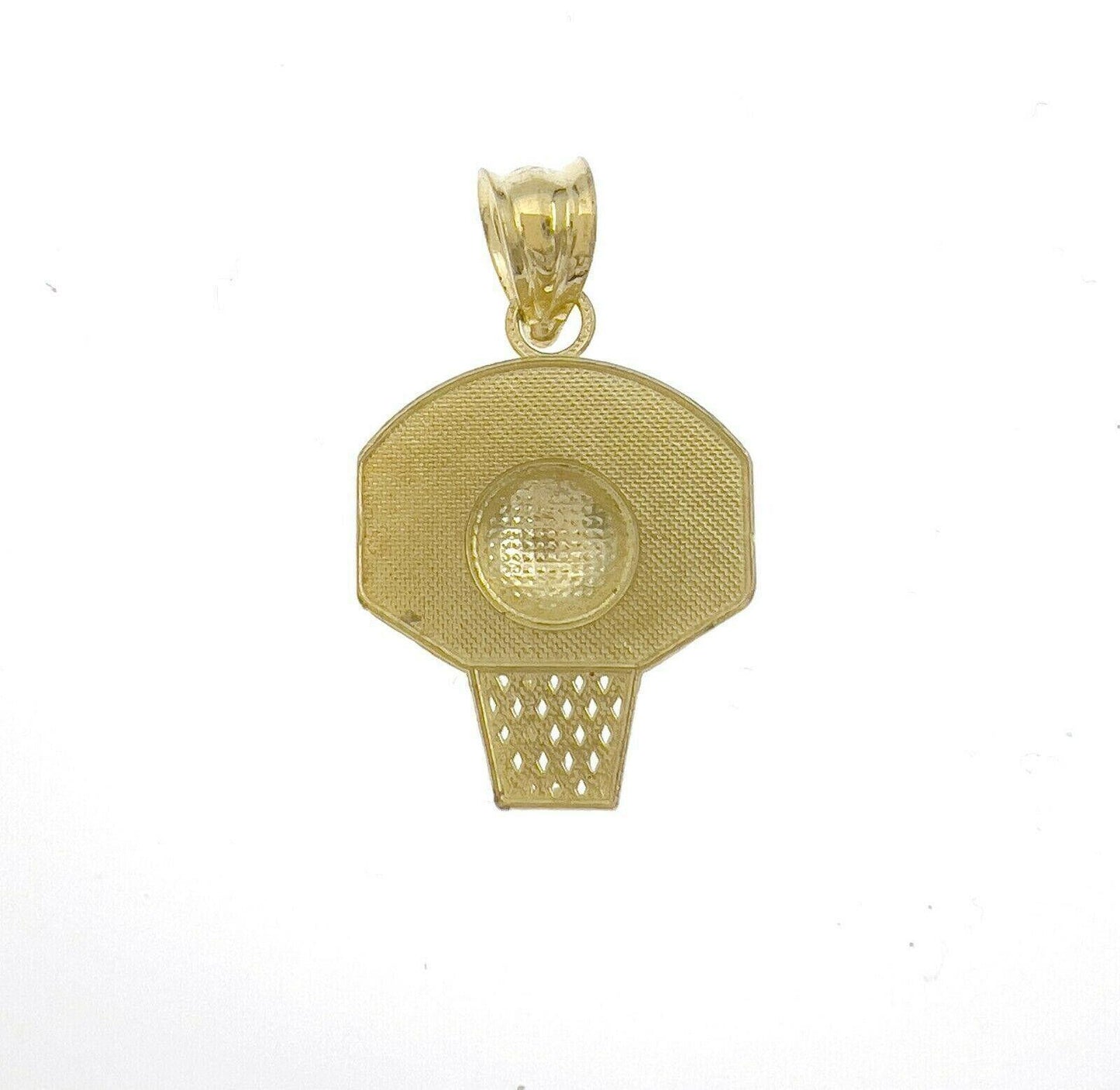 Basketball Sport Pendant Charm 10k Yellow Gold 1.4 inch