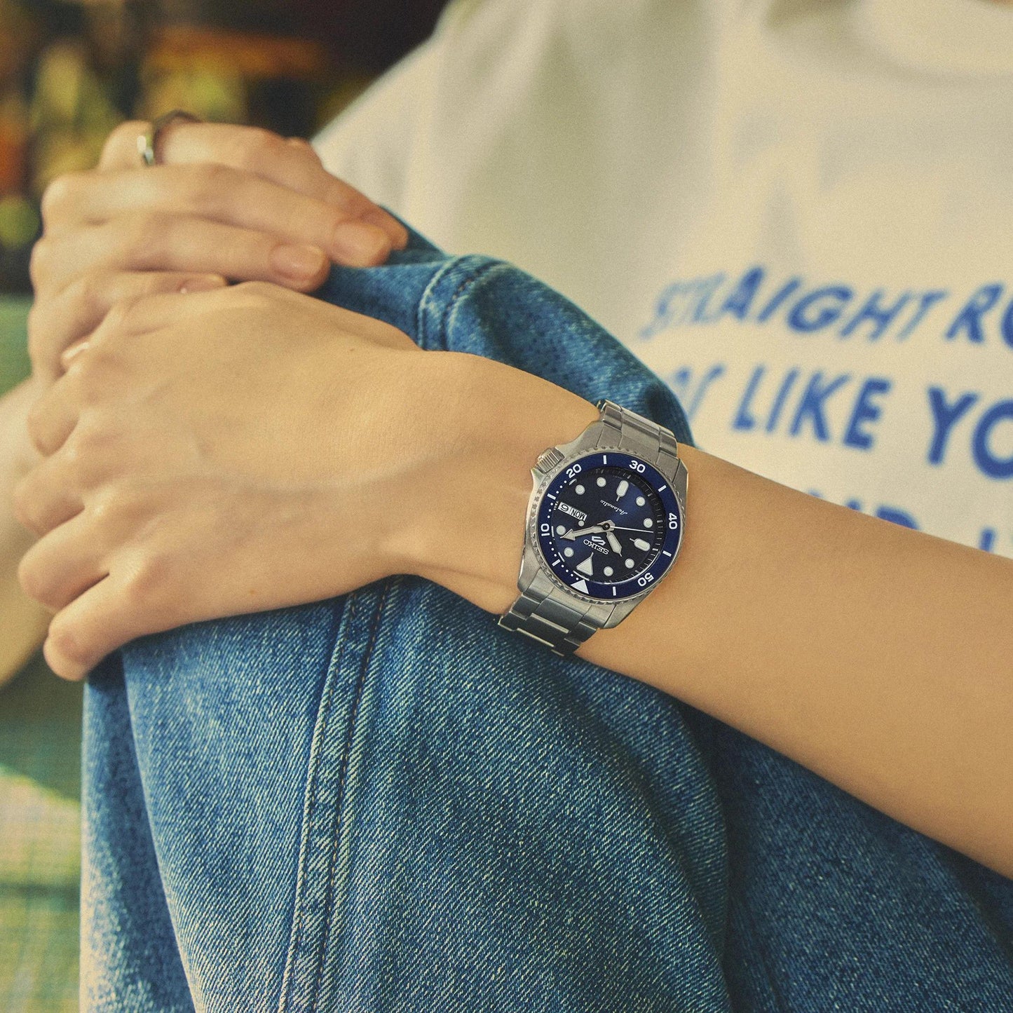 Seiko 5 Sports SS Automatic Blue Dial Men's Watch SRPL77