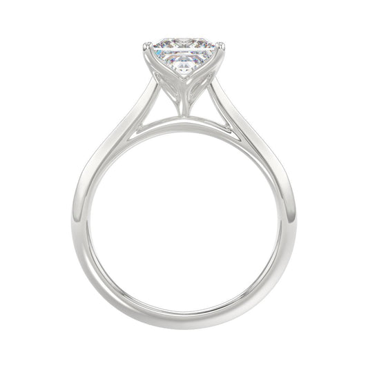 1.5ct Lab Grown Princess Cut Diamond Engagement Ring 14K White Gold