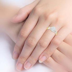 0.25 ctw Round Diamond Bridal Wedding Ring Set 10k Yellow Gold