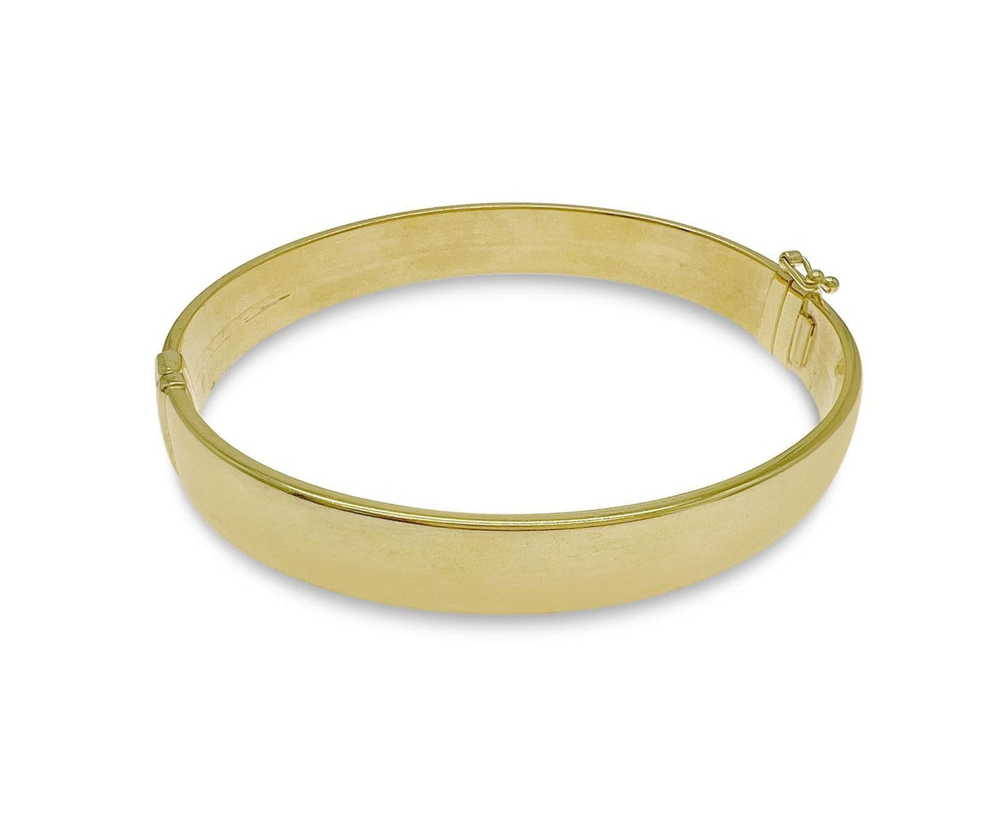 Dolphin Bangle Bracelet 10k Yellow Gold 8"