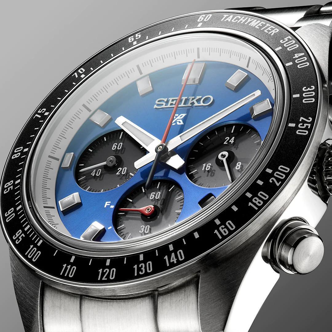 Seiko Prospex Speedtimer Solar Chronograph Blue Dial Men's Watch SSC931
