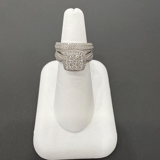 1.50ctw Diamond Bridal Ring Set 10k White Gold