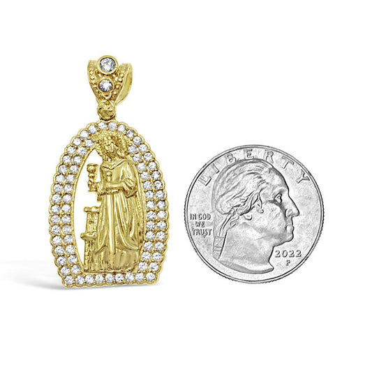 10K Yellow Gold Saint Barbara Pendant