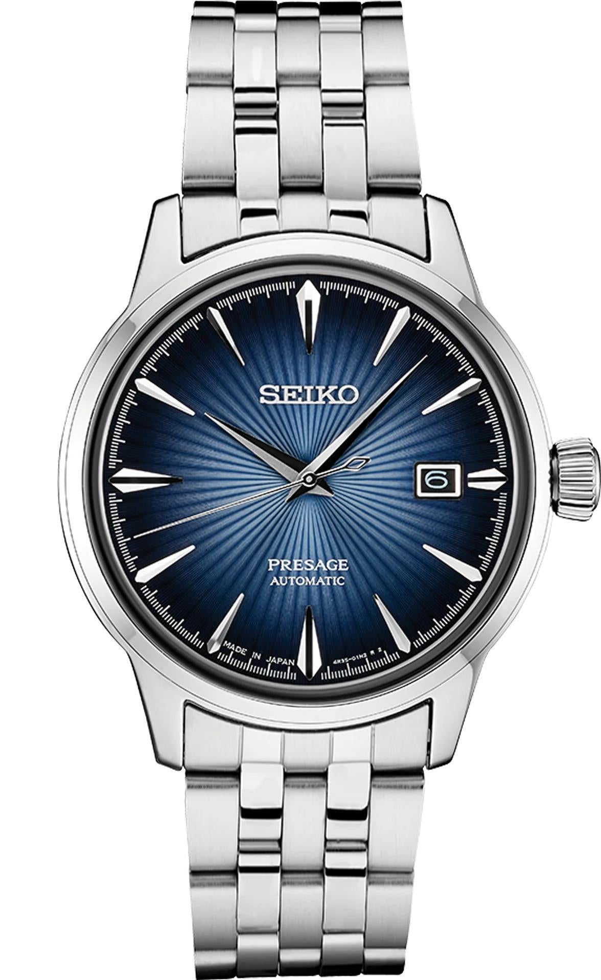 Seiko Presage Cocktail Time Automatic Blue Dial Mens Watch SRPB41