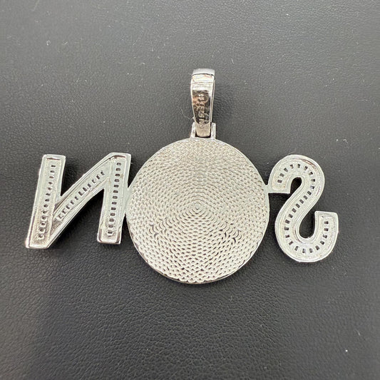 Son Memory Pendant 925 Sterling Silver CZ Iced Out Charm Picture Frame