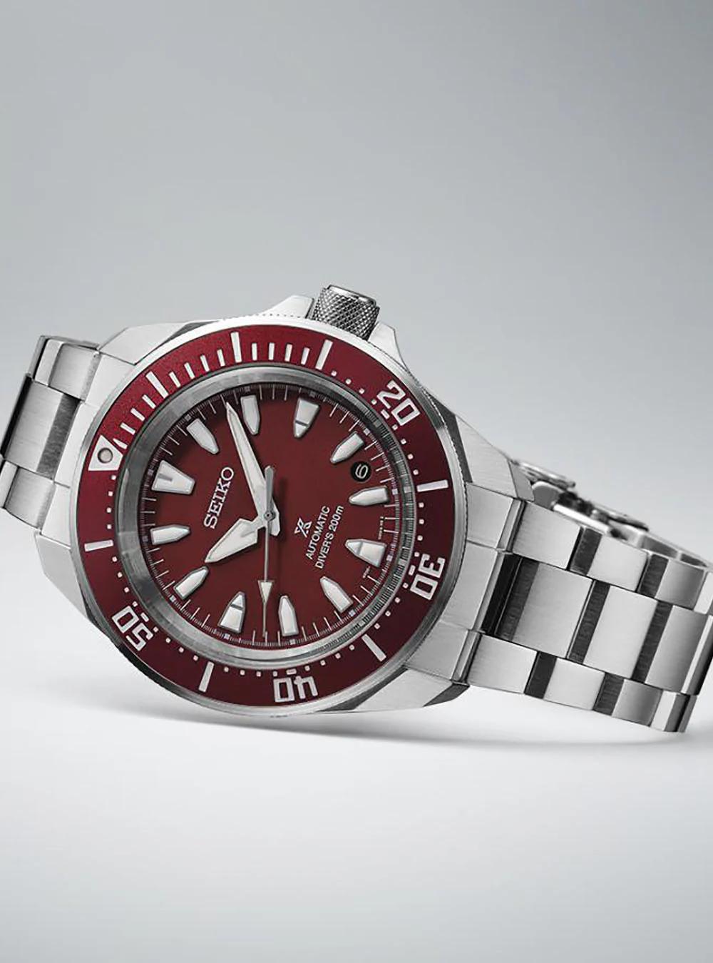 Seiko Prospex Samurai Diver Automatic Red Dial Watch SRPL11