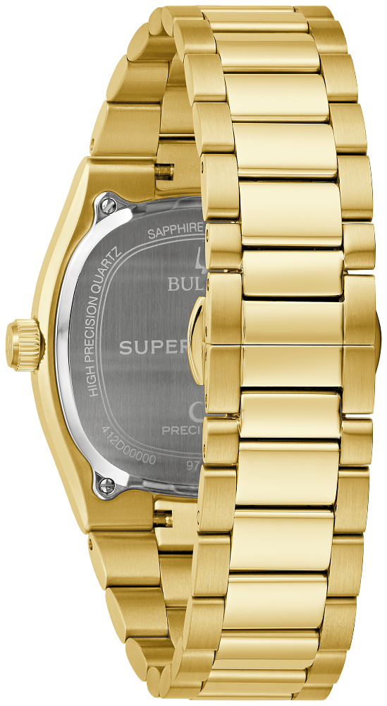 Bulova Super Seville Gold Tone Mens Watch 97B223