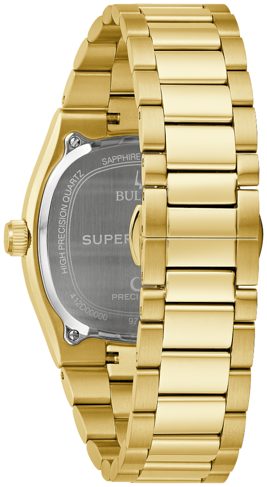 Bulova Super Seville Gold Tone Mens Watch 97B223