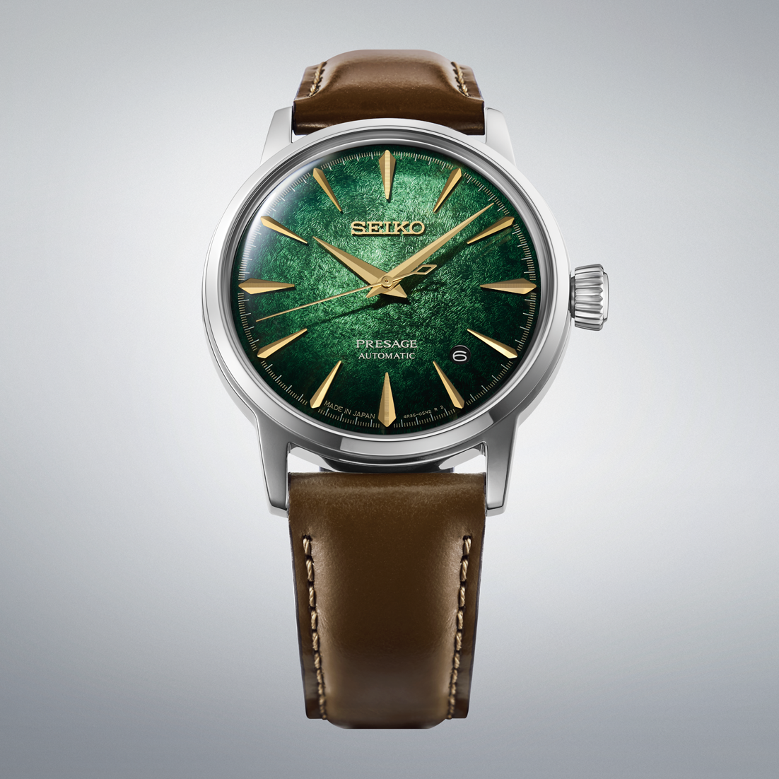 Presage Cocktail Time SS Automatic Green Dial Watch HCB002