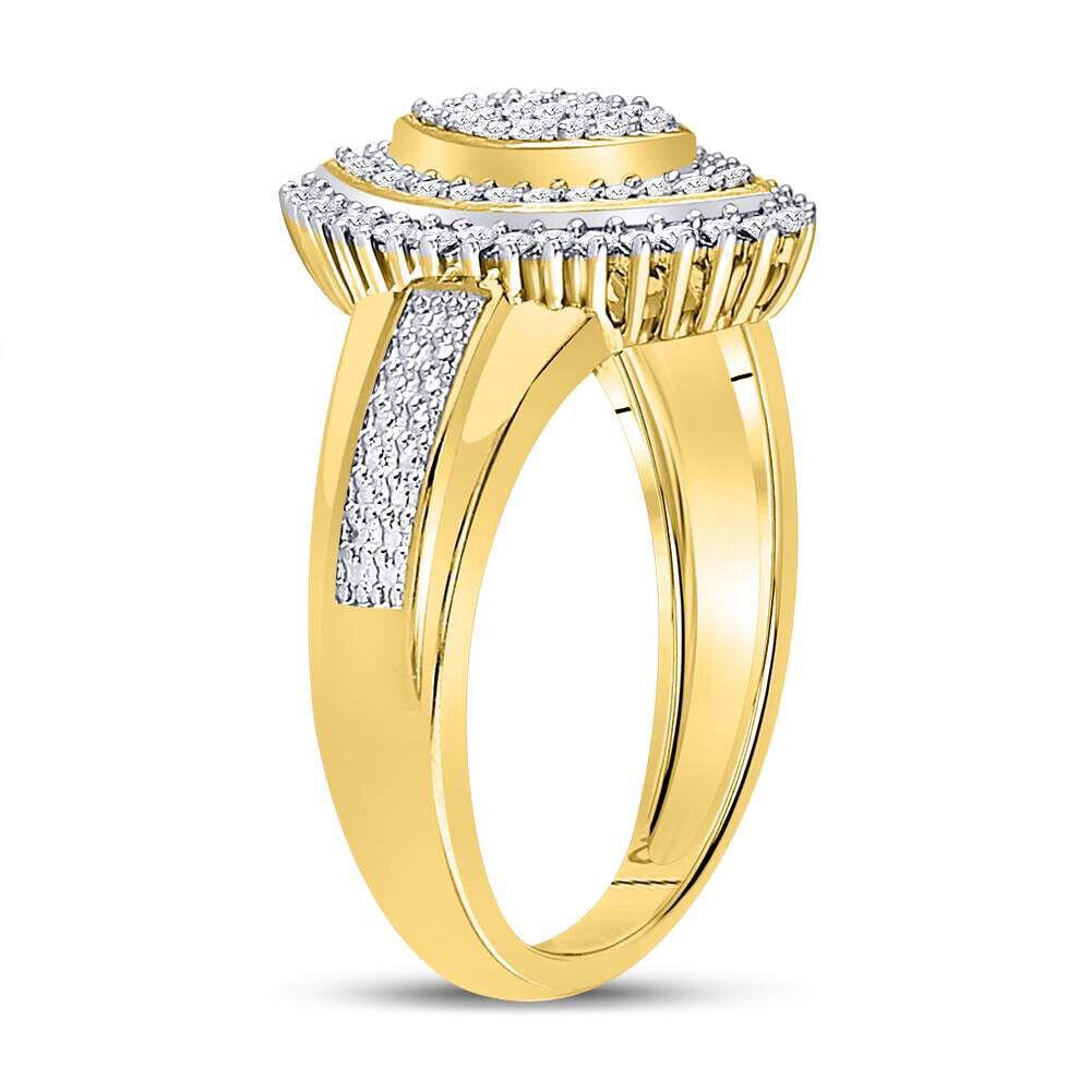 0.25 cttw Diamond Marquise Shape Cluster Engagement Womens Ring 10k Yellow Gold