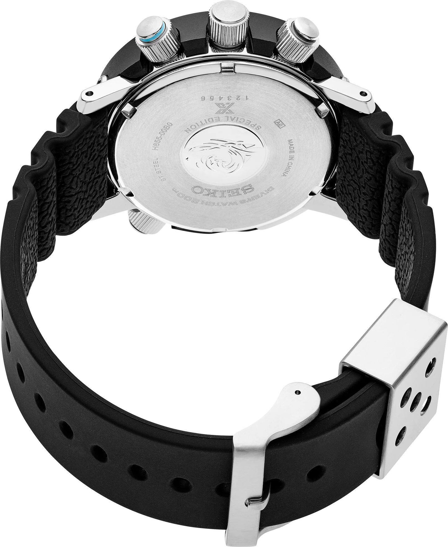 Seiko Prospex PADI Diver Solar Analog-Digital Mens Watch SNJ035
