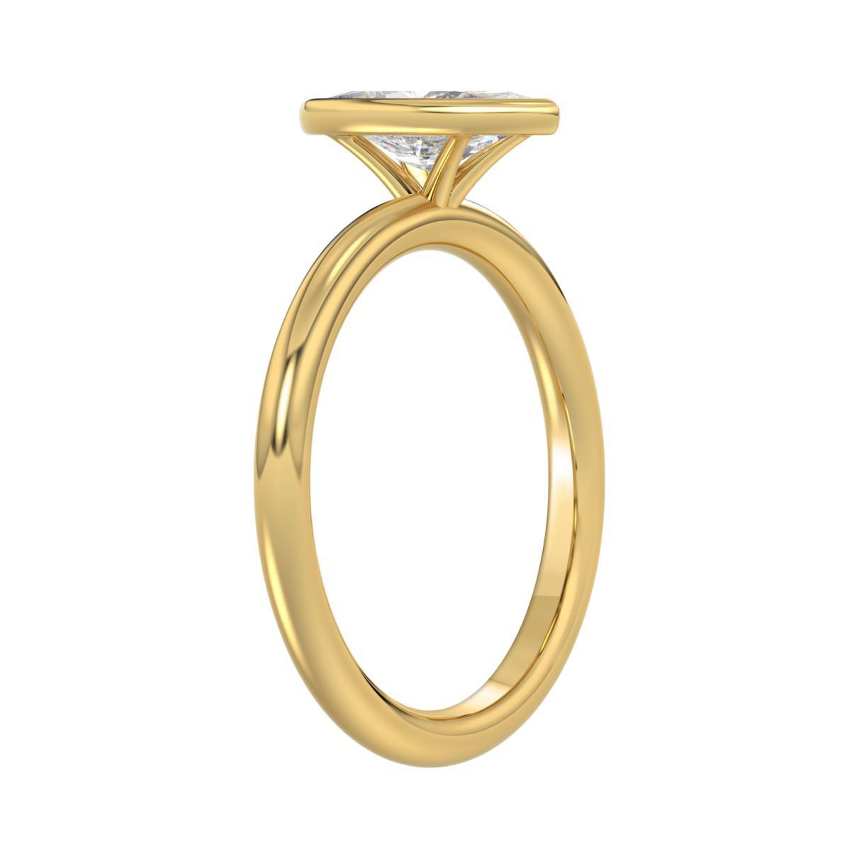 1 ct Lab Grown Marquise Diamond Solitaire Engagement Ring 14k Yellow Gold